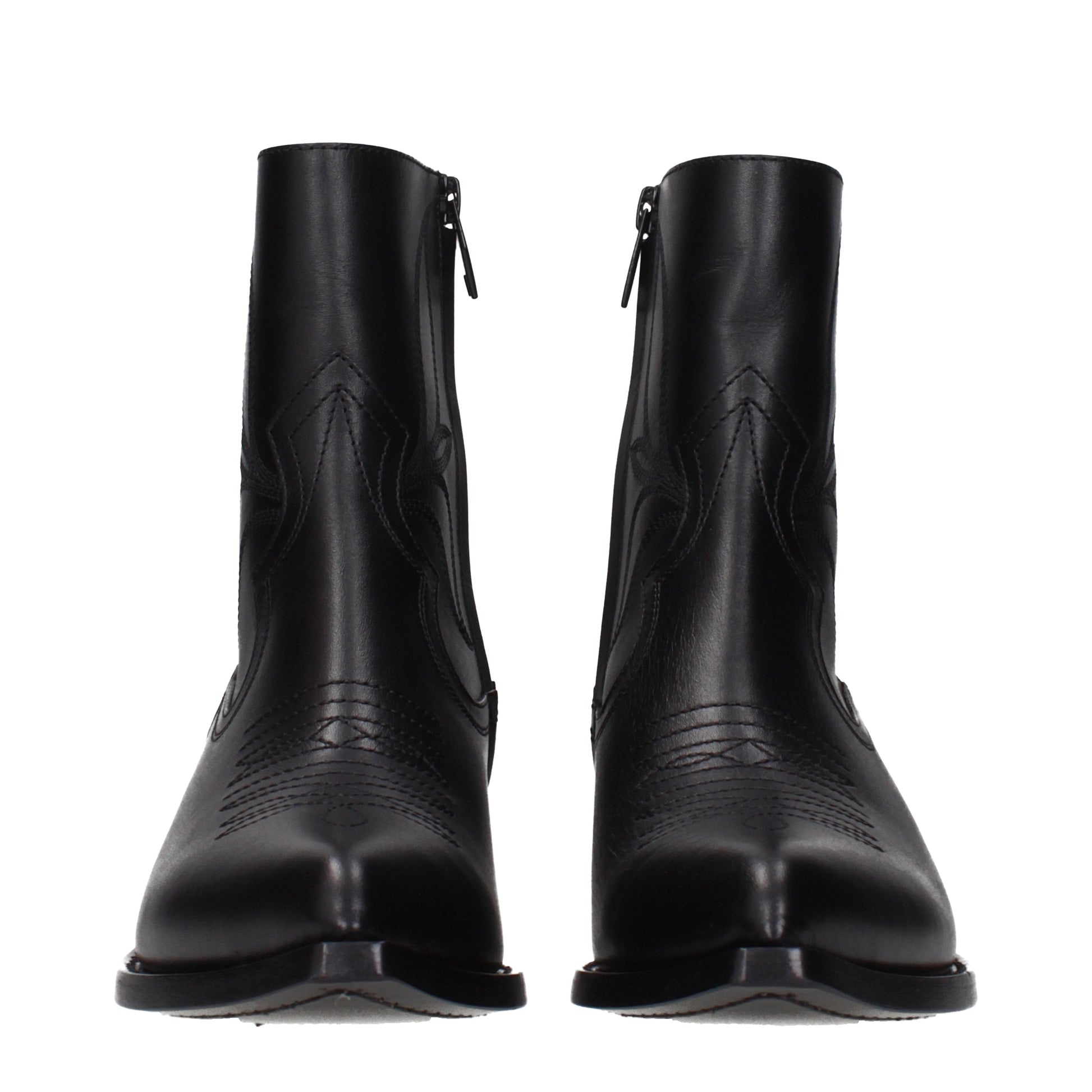 Celine Ankle Boots Women Leather Black