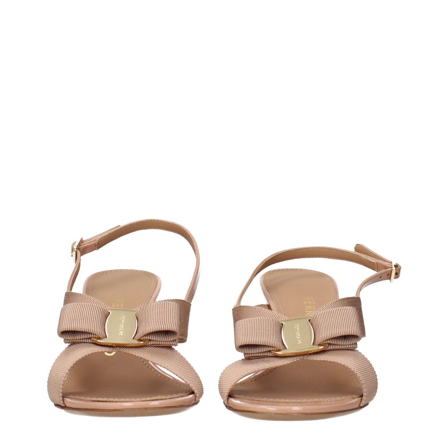 Salvatore Ferragamo Sandals Women Fabric  Beige/Amaretto