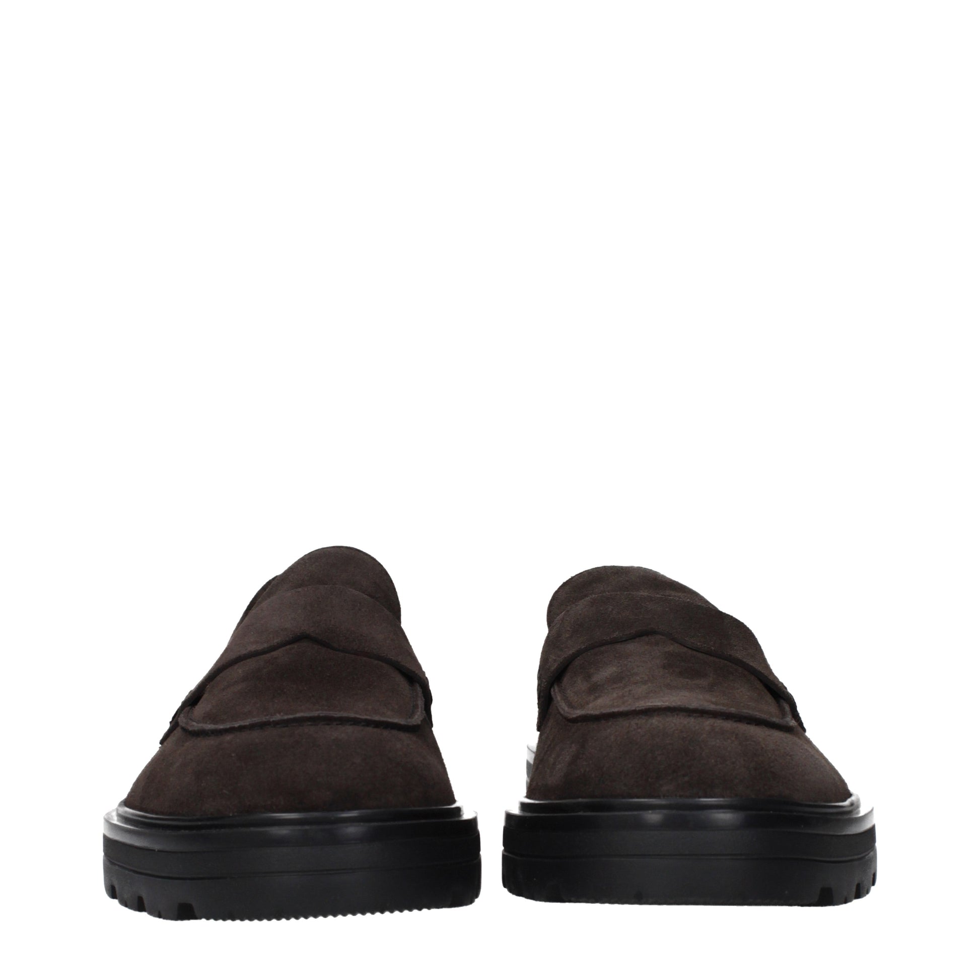 Hogan Loafers Men Suede Brown