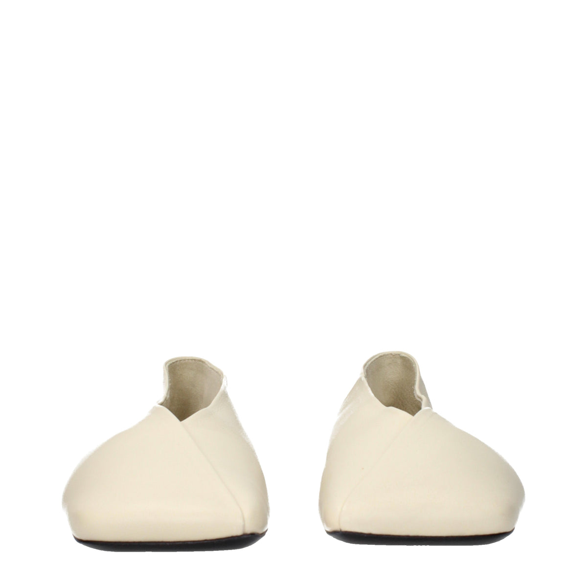 Jil Sander Ballet Flats Women Leather Beige