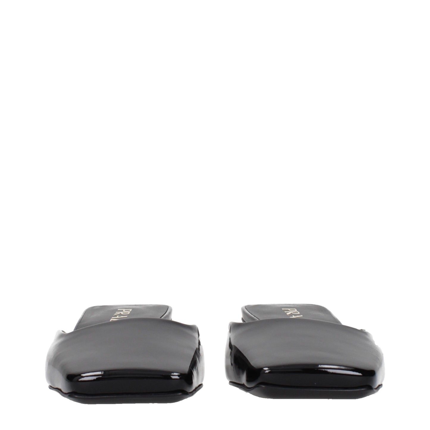 Prada Sandals Women Patent Leather Black