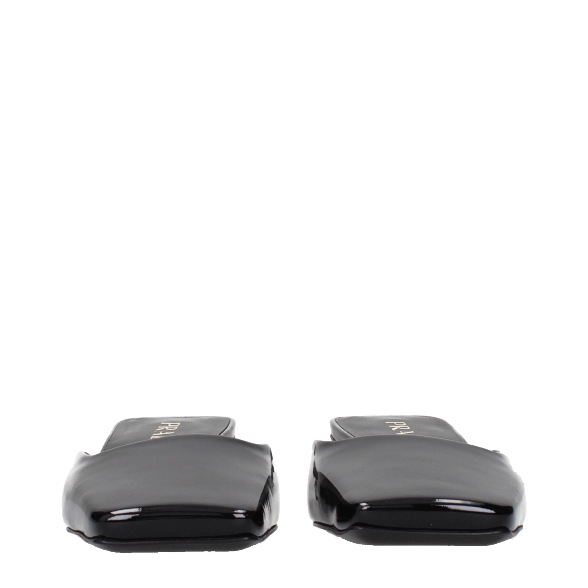 Prada Sandals Women Patent Leather Black