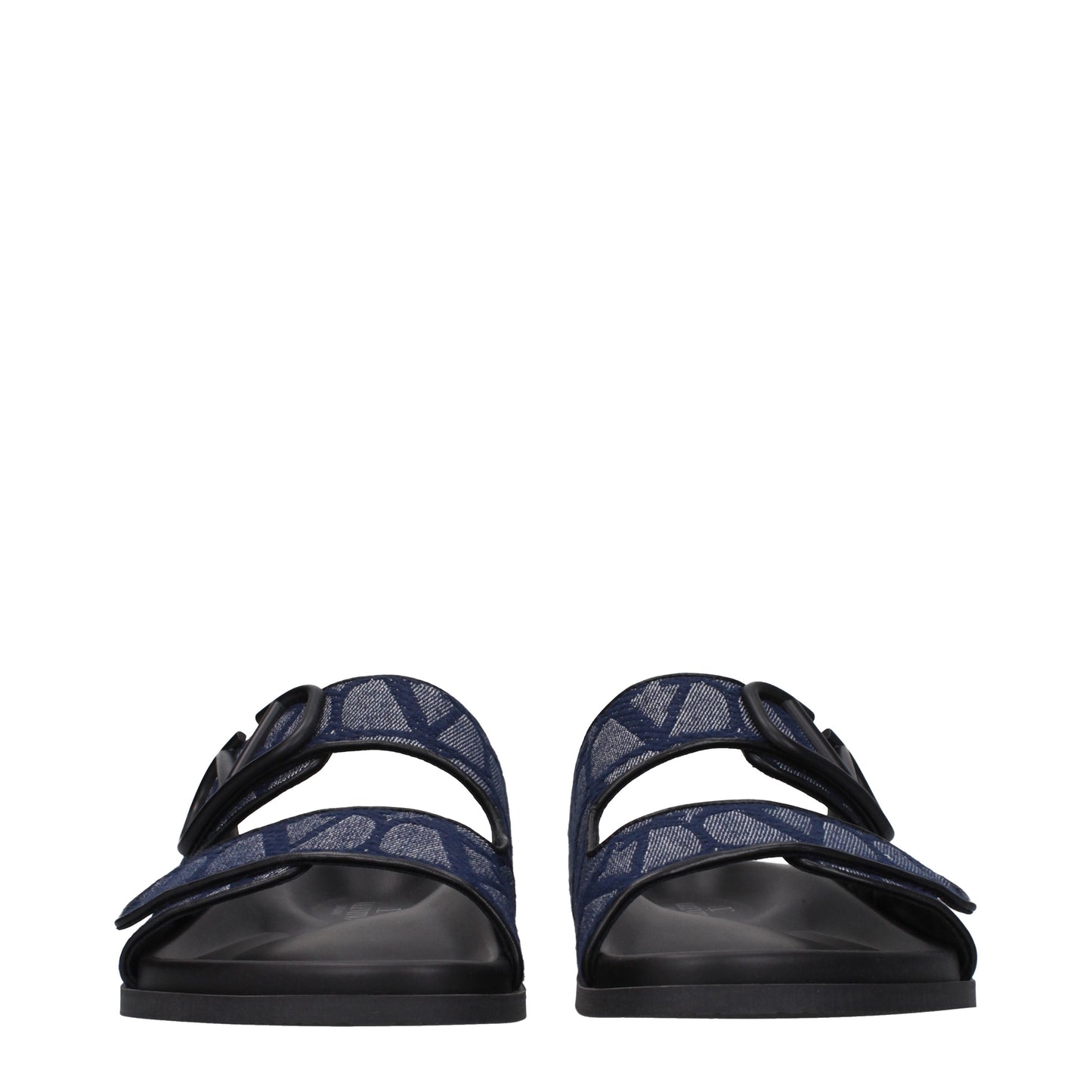 Valentino Garavani Sandals & Slippers Men Fabric  Blue/Black