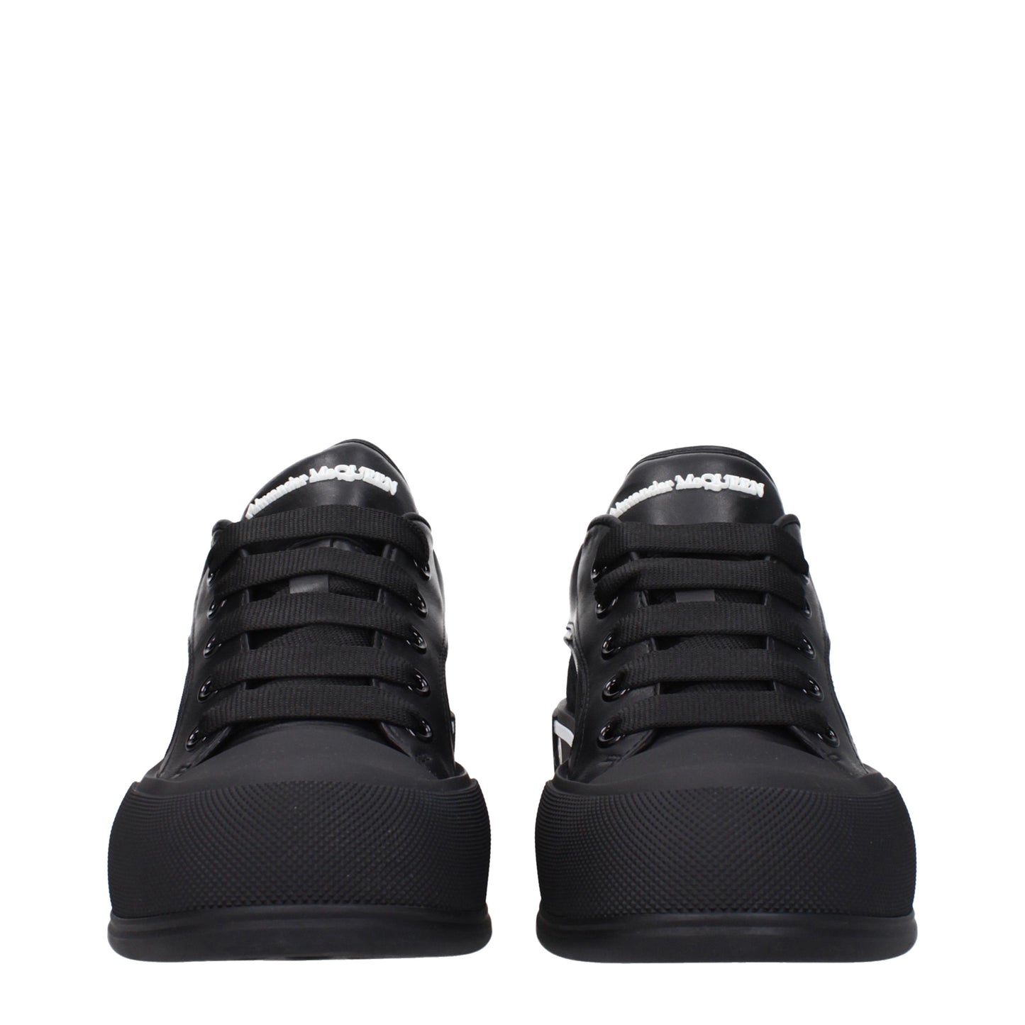 Alexander McQueen Men's Sneakers in Leather Black/White