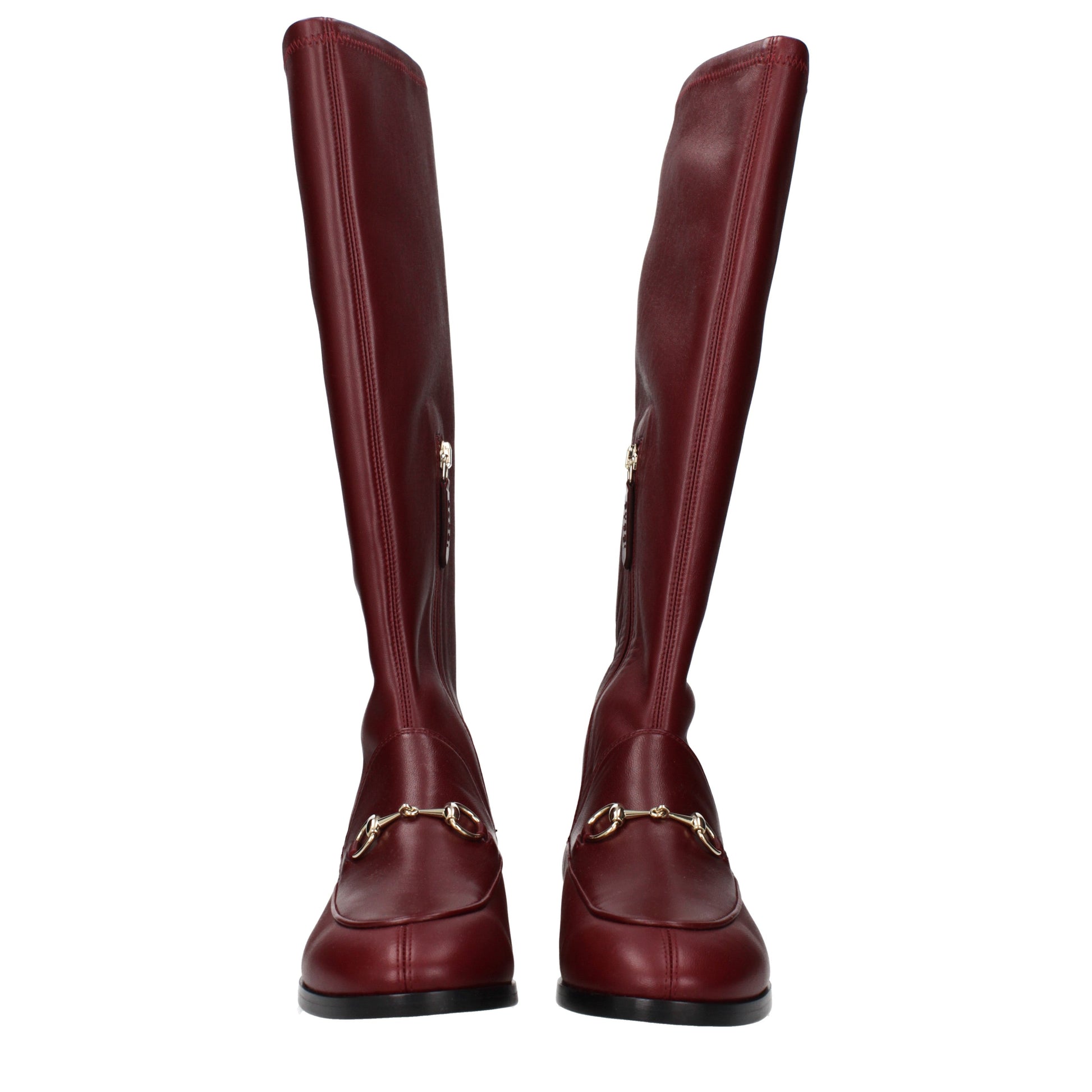 Gucci Boots Women Leather Red/Anchor