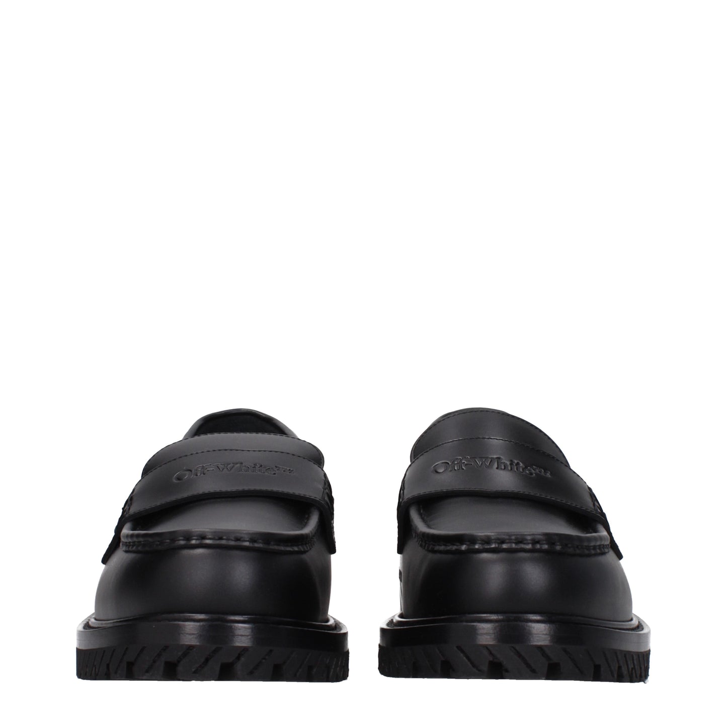 Off-White Men's Loafers in Leather Black