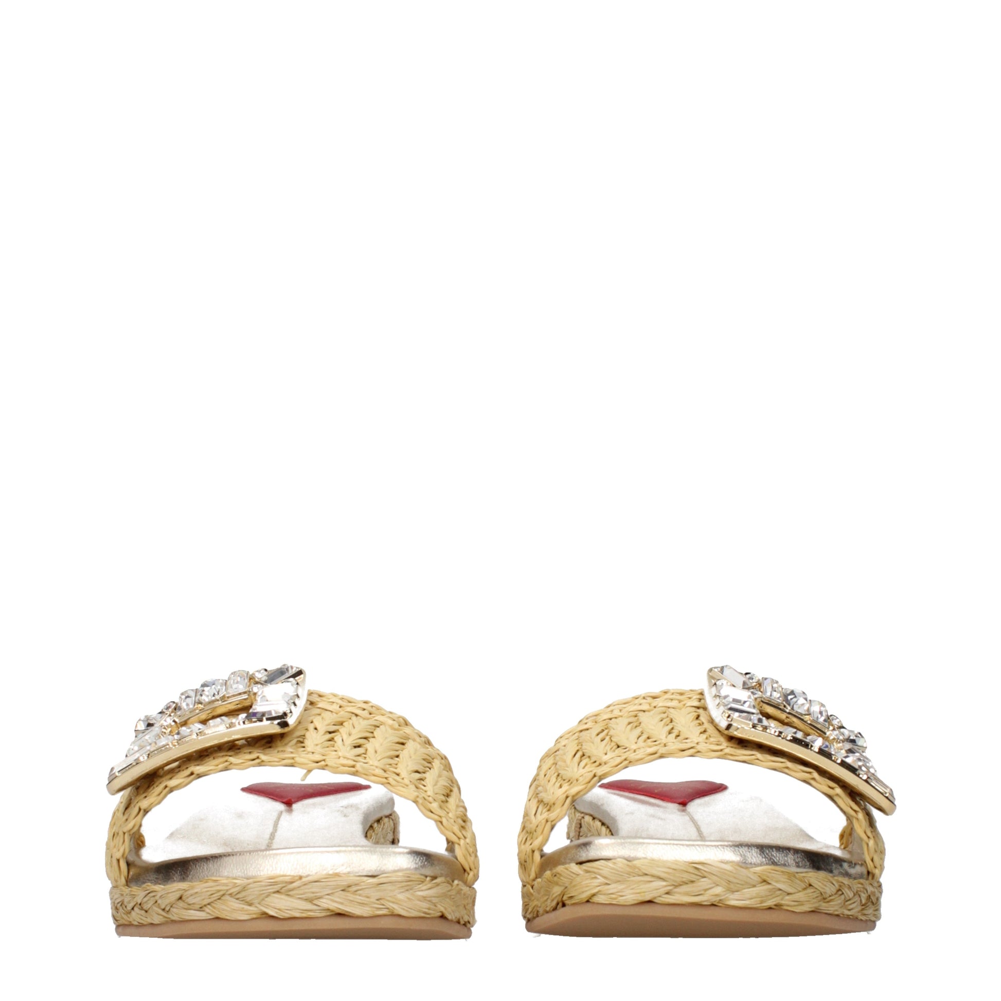 Roger Vivier Slippers and Clogs Women Raffia Beige