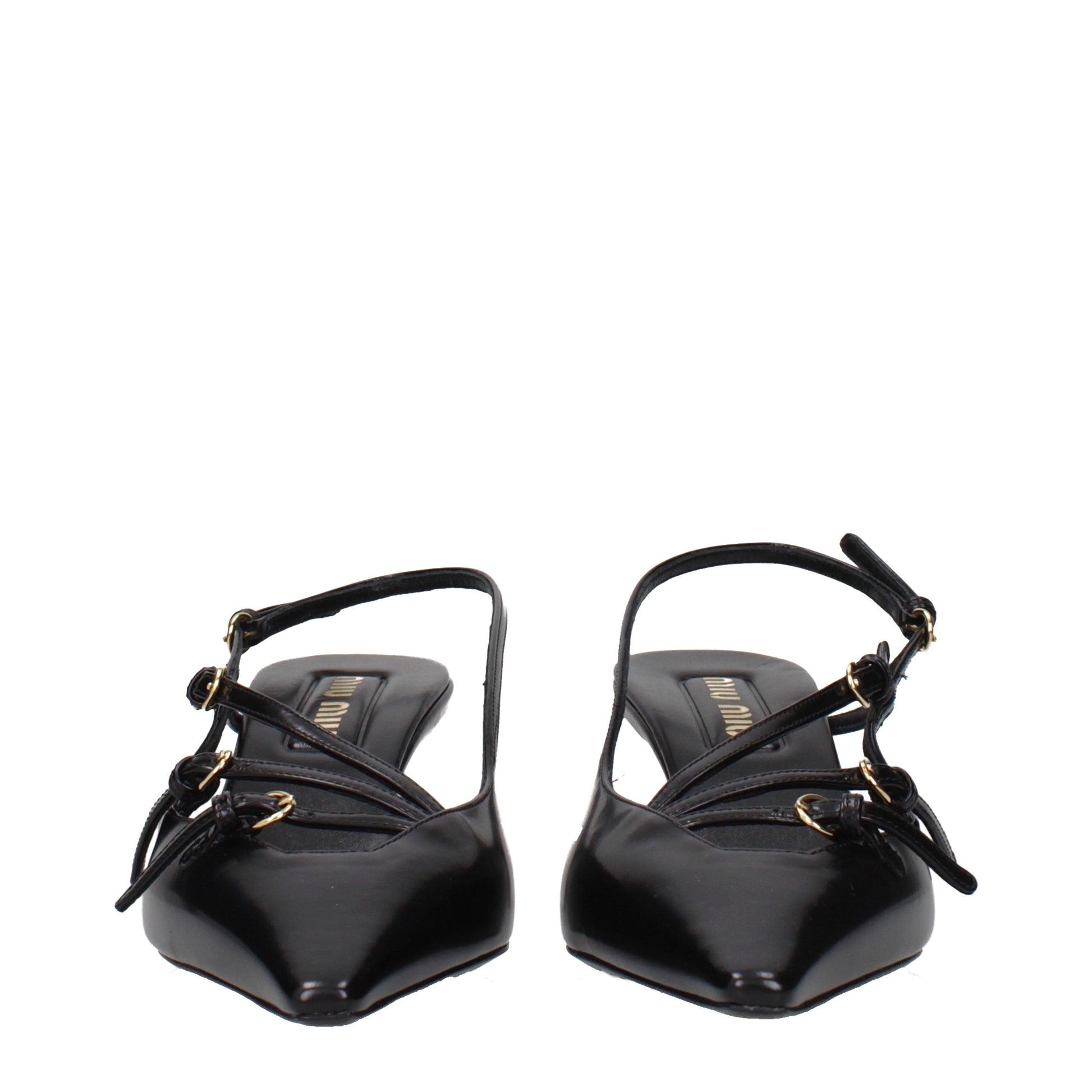 Miu Miu Sandals Women Leather Black