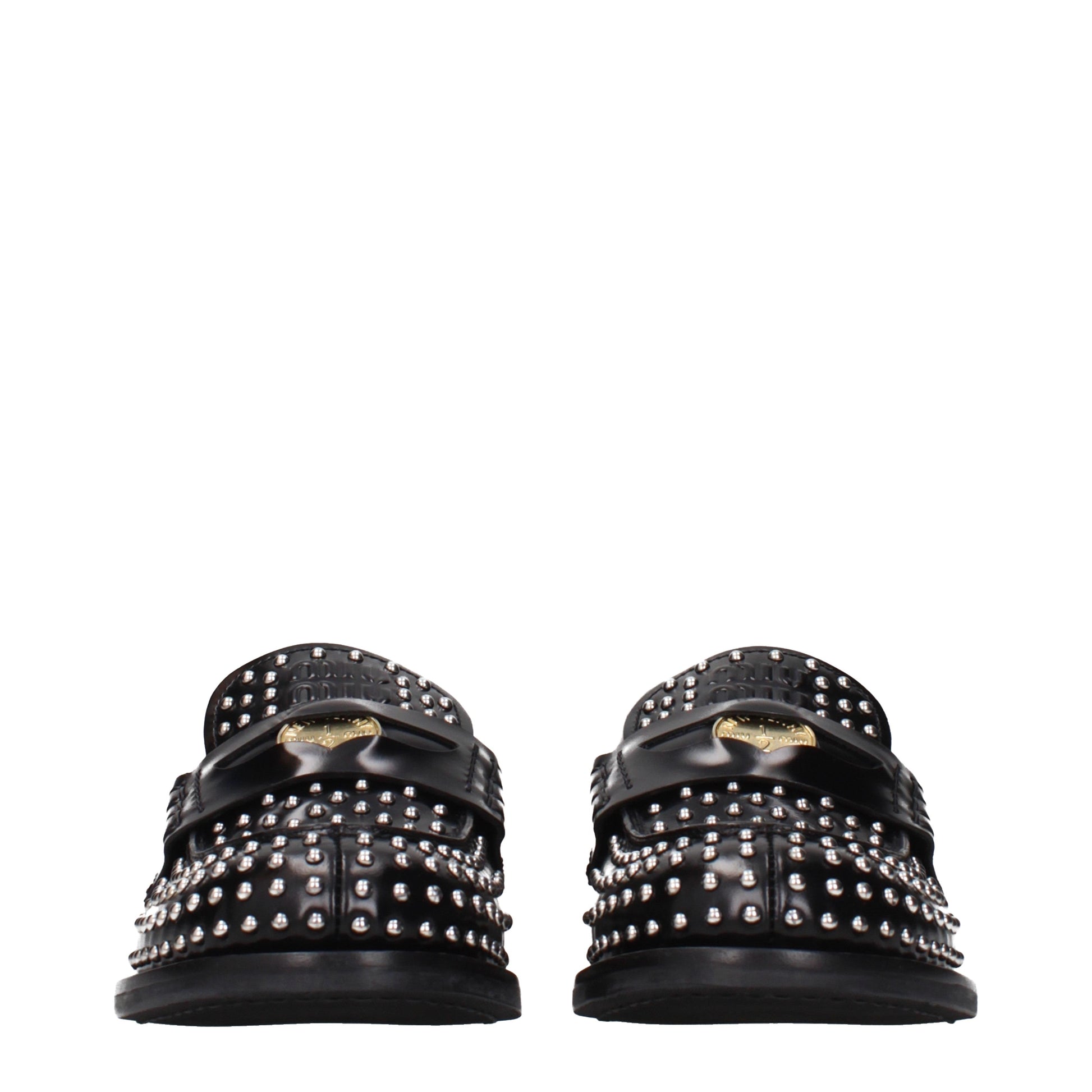 Miu Miu Loafers Women Leather Black