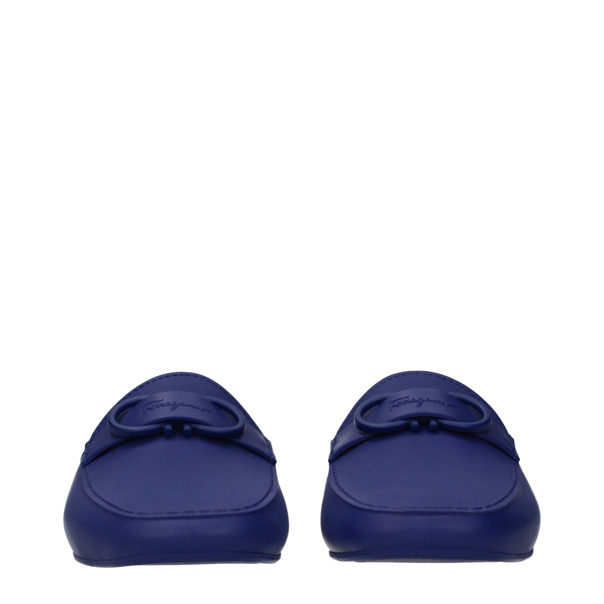 Salvatore Ferragamo Slippers and Clogs Men Leather Blue