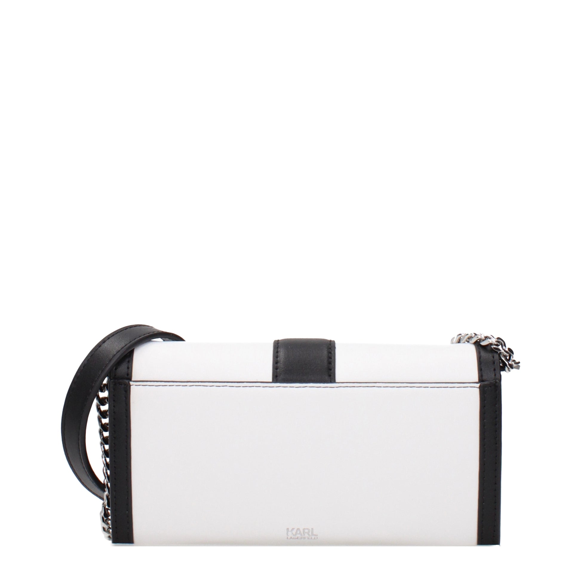 Karl Lagerfeld Clutches Women Leather White/Black