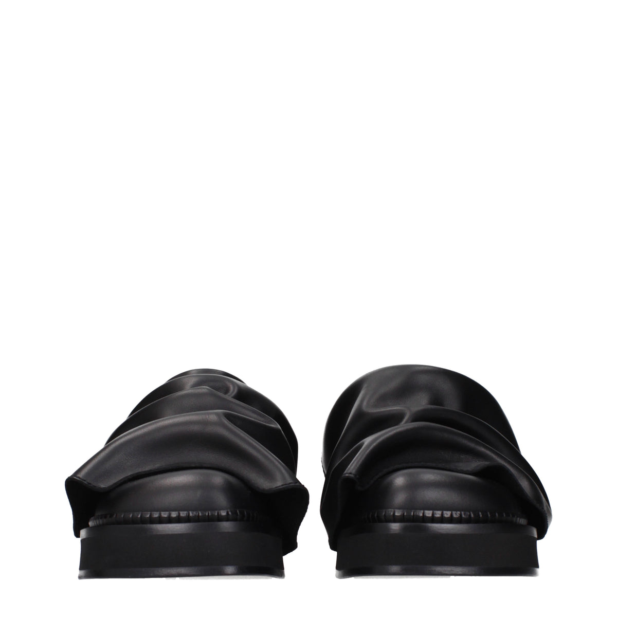 The Attico Slippers and Clogs Women Leather Black