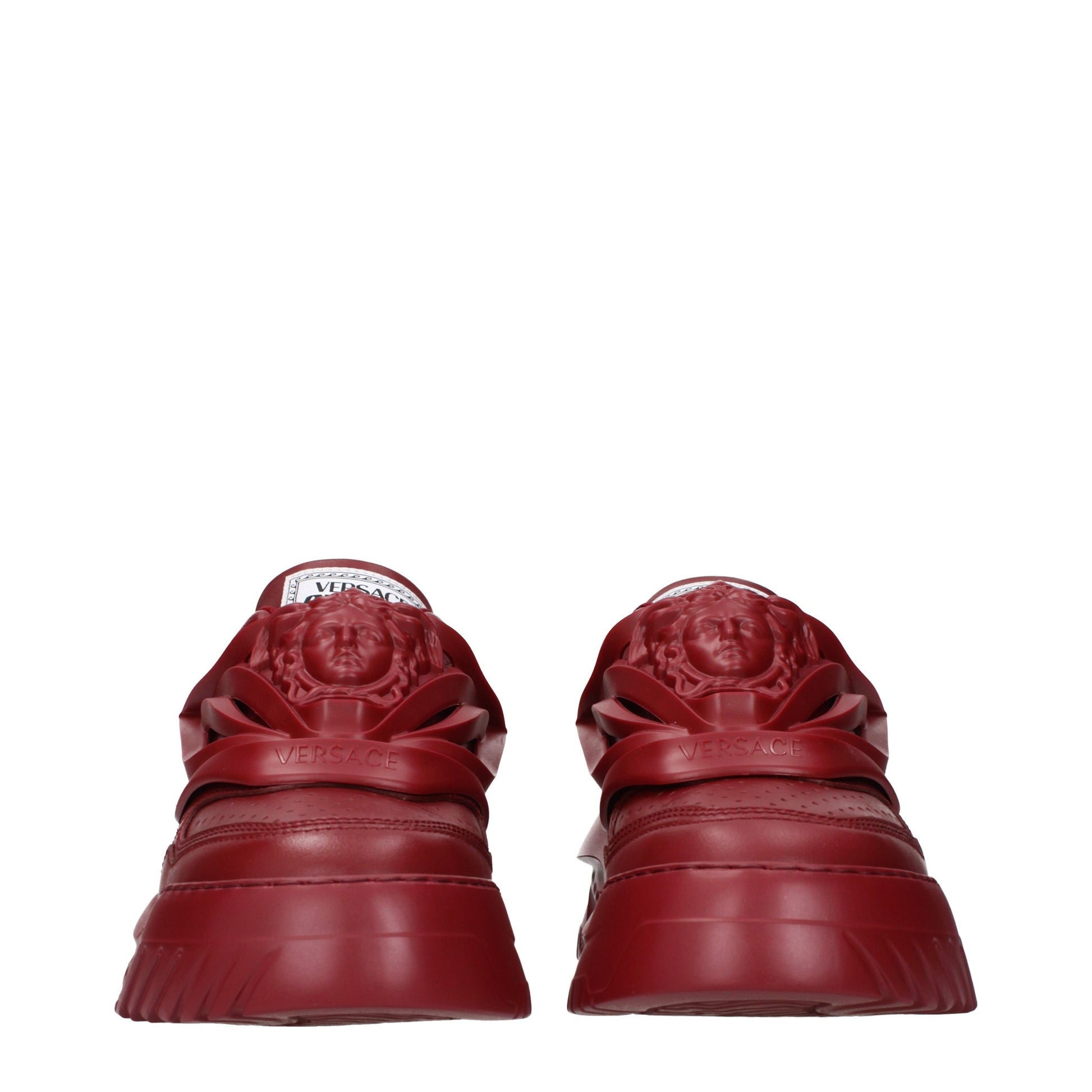 Versace Sneakers Men Leather Red/Bordeaux