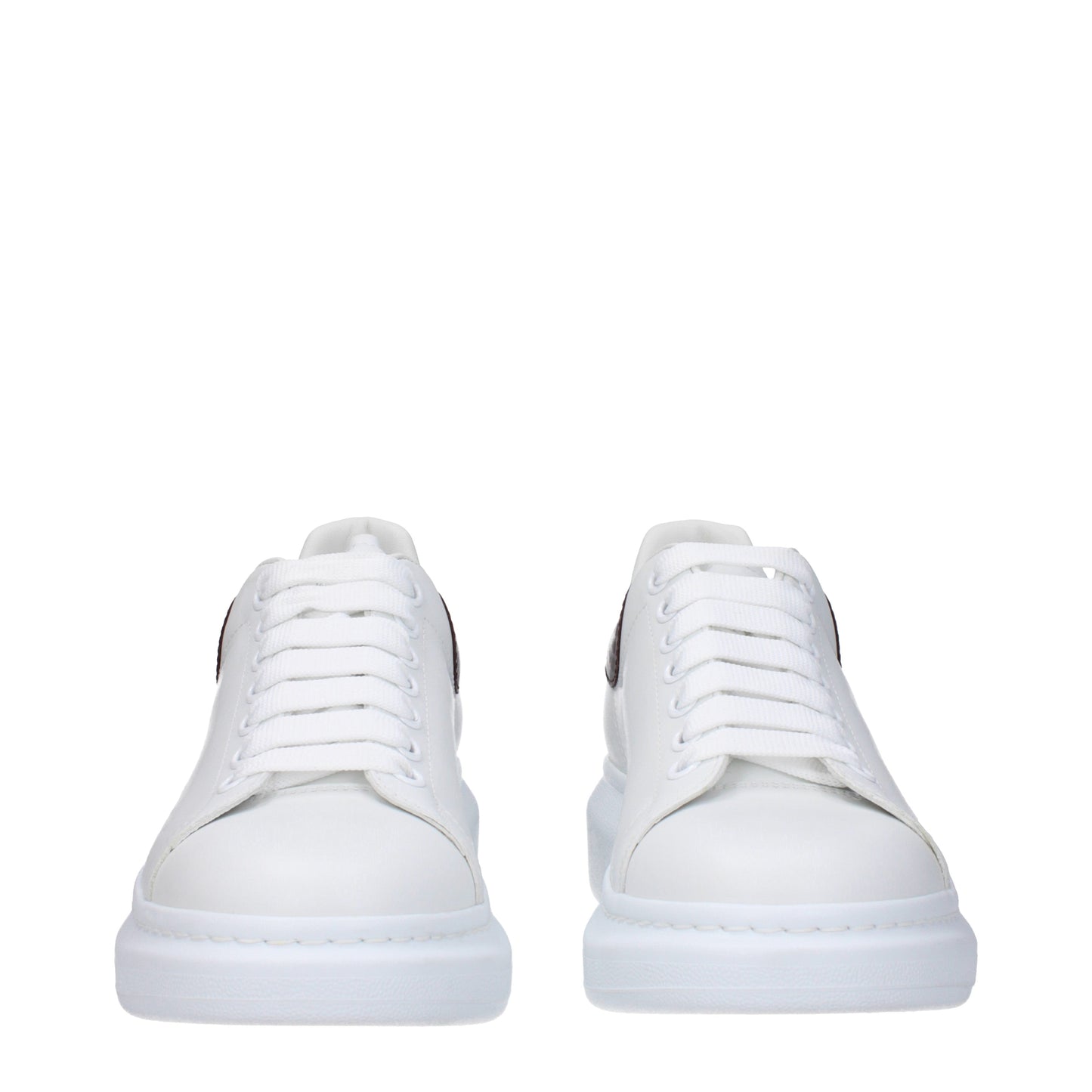 Alexander McQueen Men's Sneakers in Leather White/Burgundy