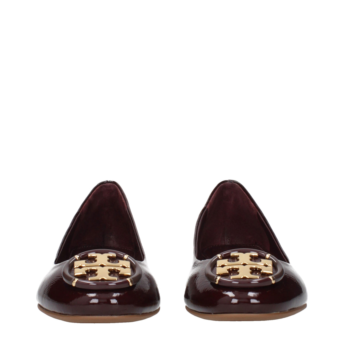 Tory Burch Ballet Flats Women Patent Leather Red/Bordeaux