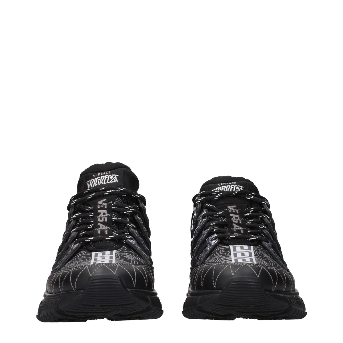 Versace Sneakers Men Fabric  Black/Silver