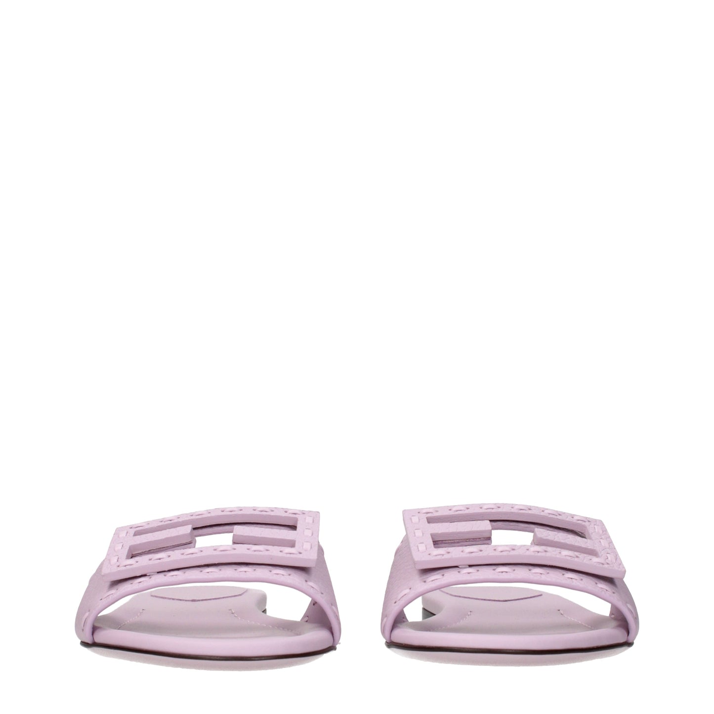 Fendi Slippers and Clogs Women Leather Pink/Pastel Pink