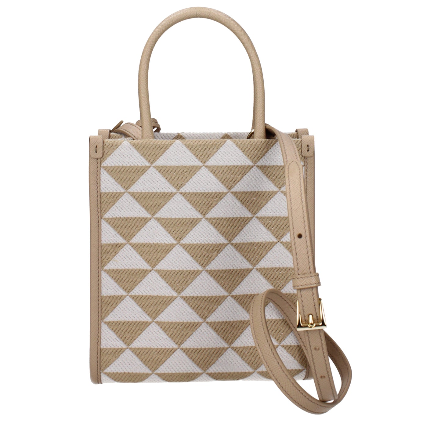 Prada Handbags Women Fabric  Beige/Talc