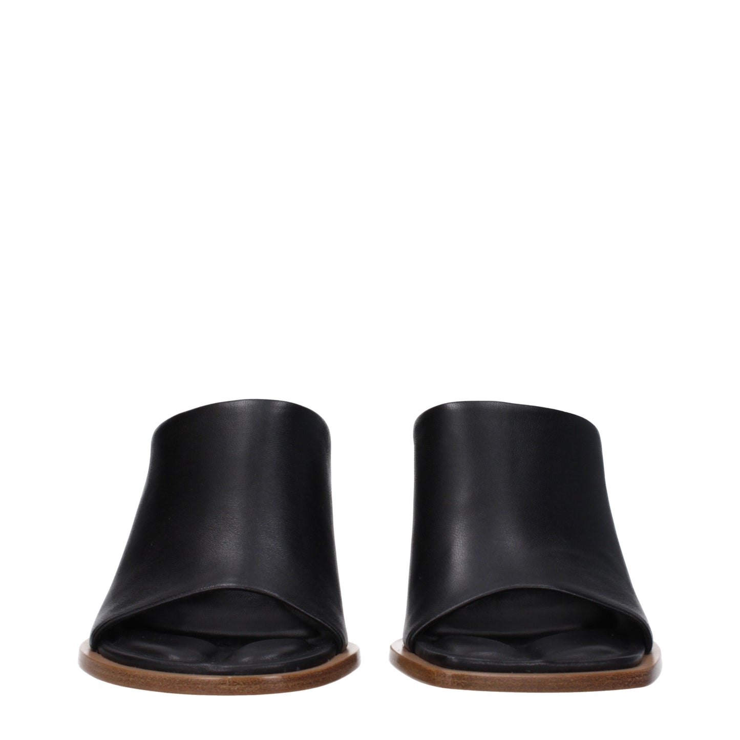 Jacquemus Women's Sandals in Leather Black