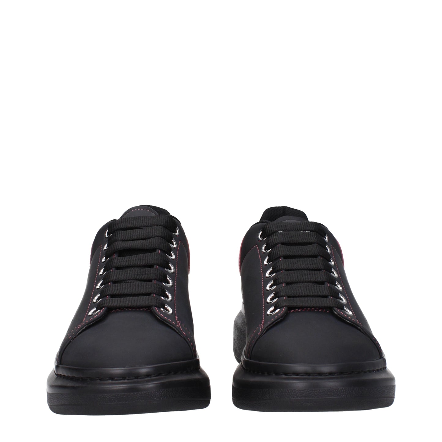 Alexander McQueen Men's Sneakers in Rubberized Leather Black