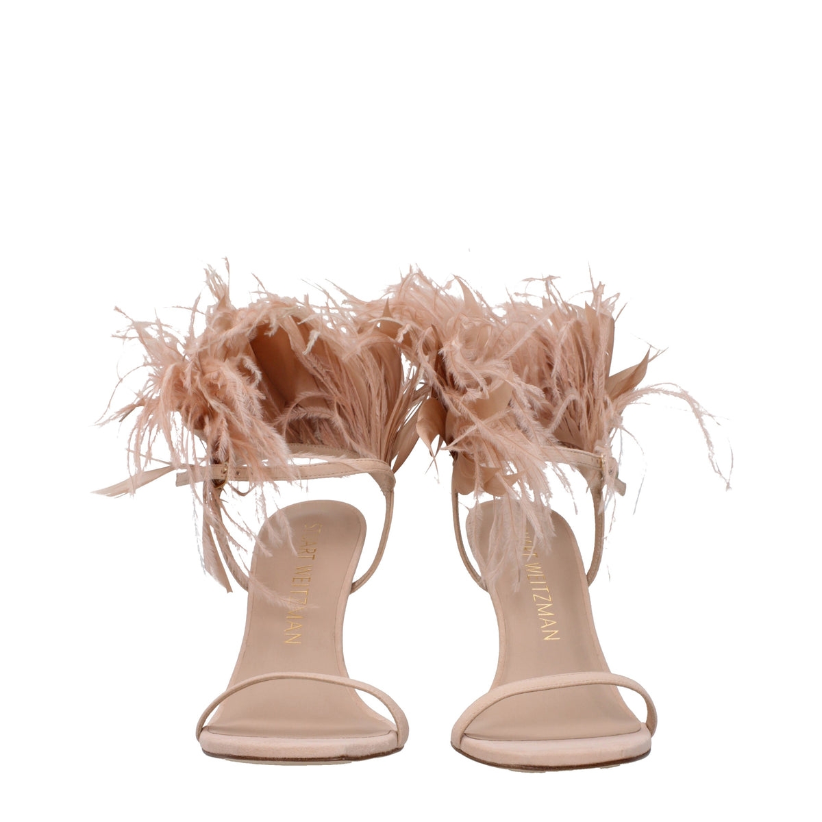 Stuart Weitzman Women's Sandals Suede Powder