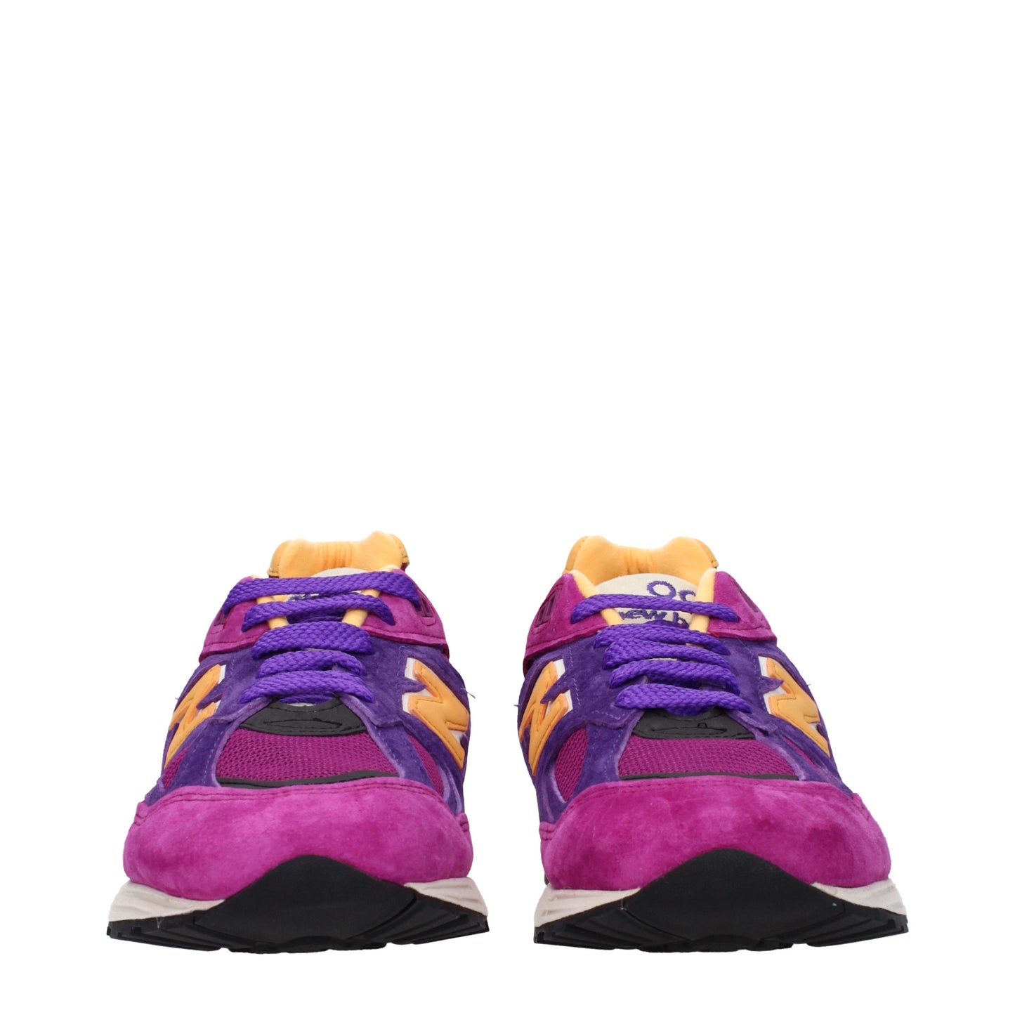 New Balance Men's Sneakers in Suede Violet/Yellow