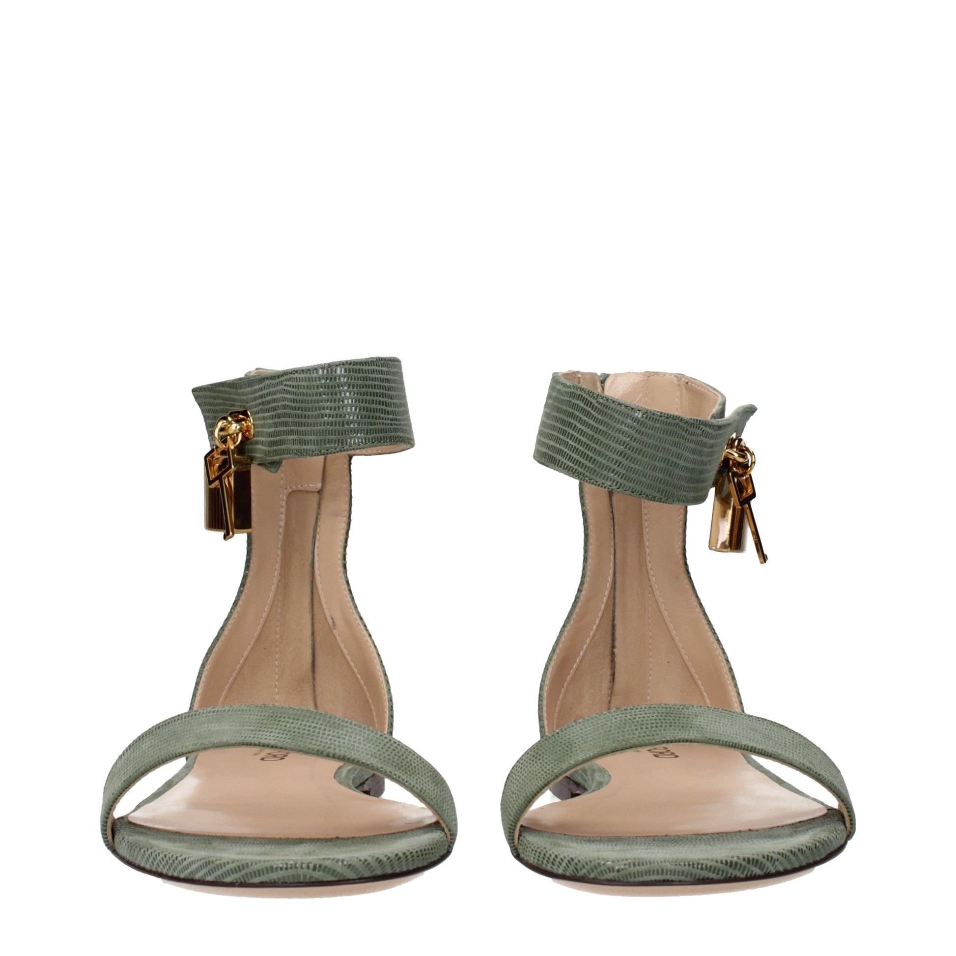 Tom Ford Sandals Women Leather Green/Laurel