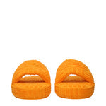 Bottega Veneta Slippers and Clogs Men Fabric  Orange/Mandarin