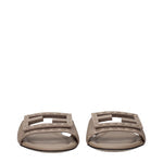 Fendi Slippers and Clogs Women Leather Gray/Turtledove