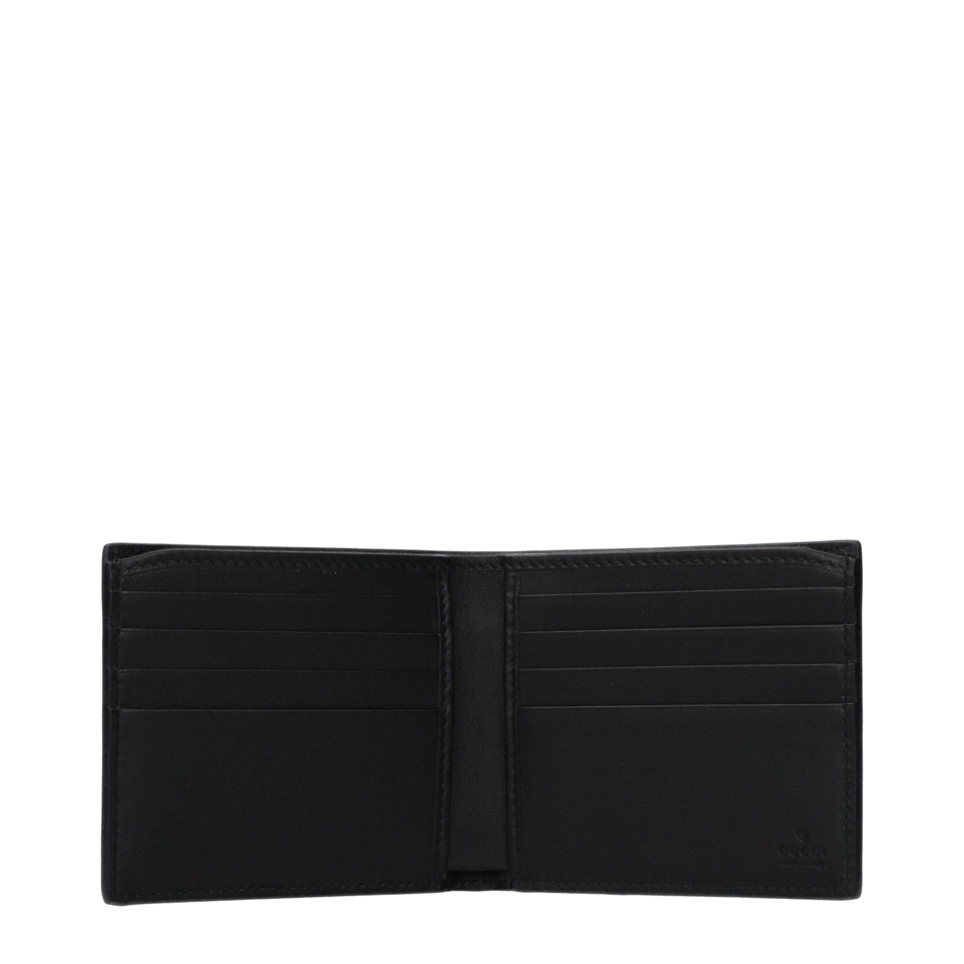 Gucci Wallets Men Leather Black