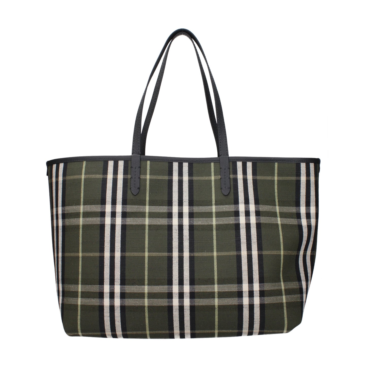 Burberry Shoulder Bags Men Leather Gray/Green