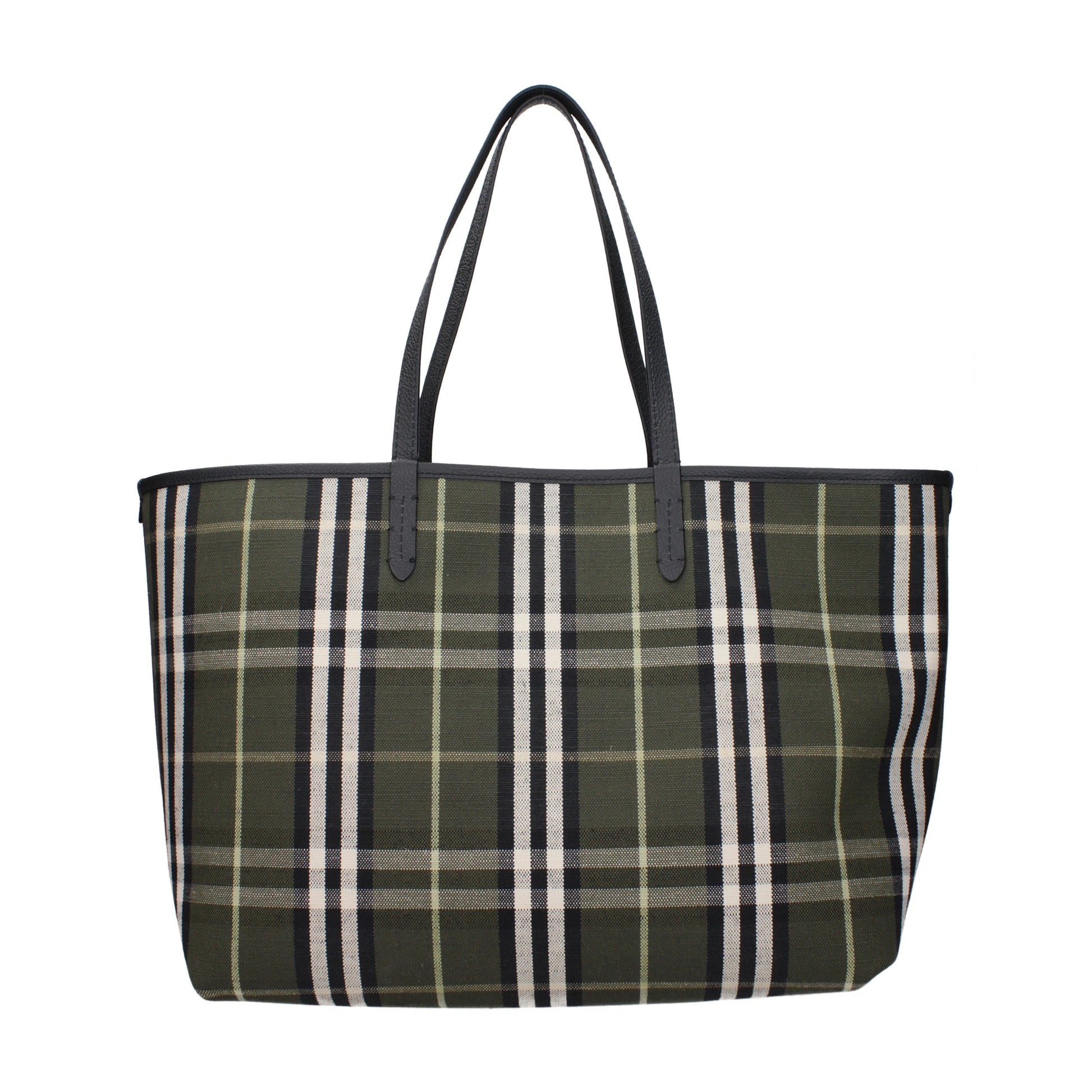Burberry Shoulder Bags Men Leather Gray/Green