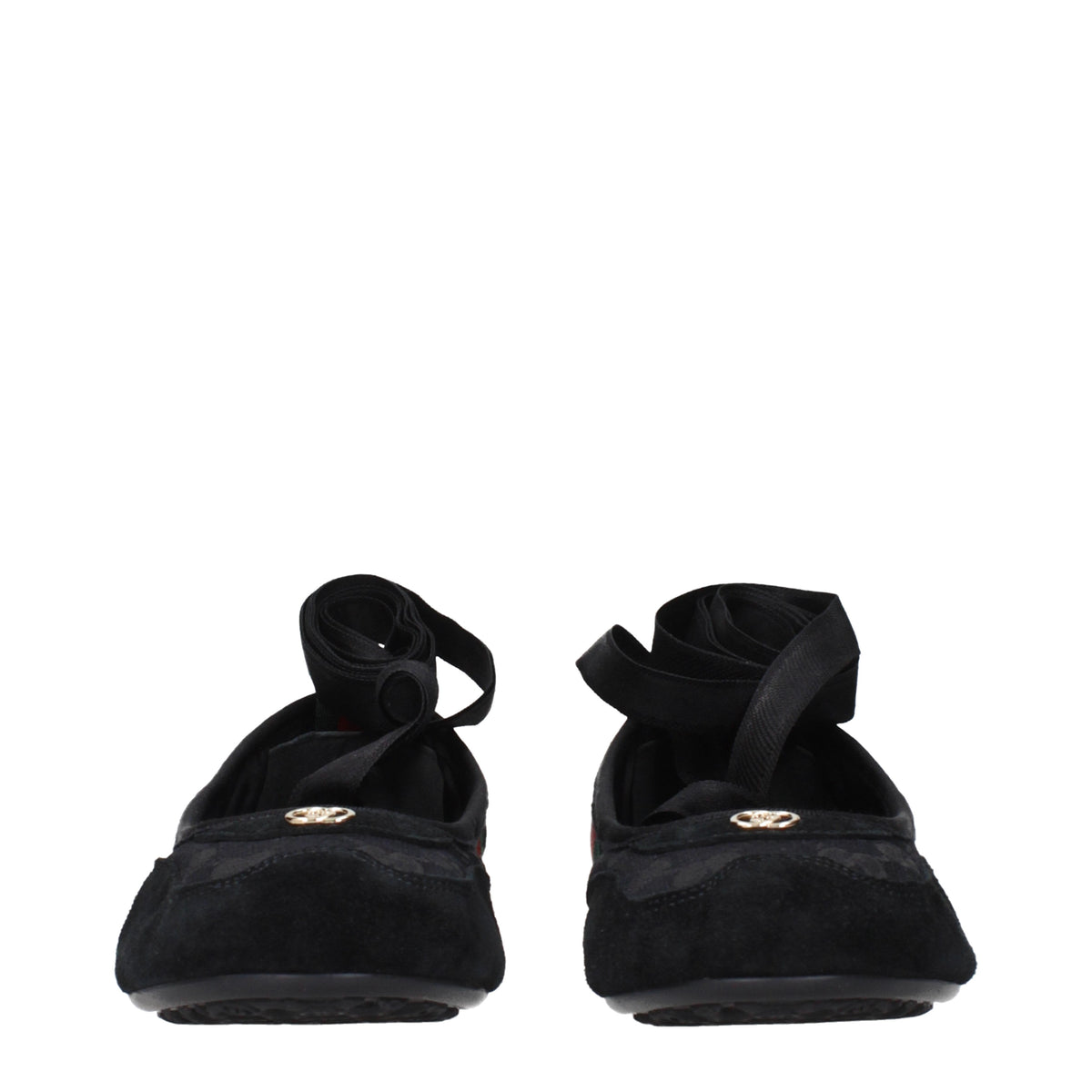 Gucci Ballet Flats Women Fabric  Black