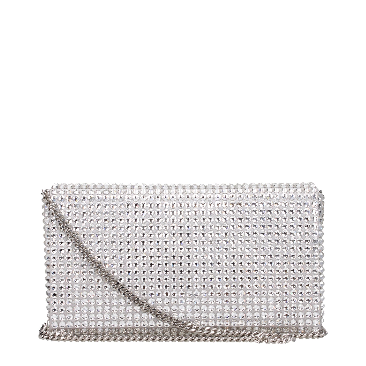 Amina Muaddi Clutches Women Satin Silver