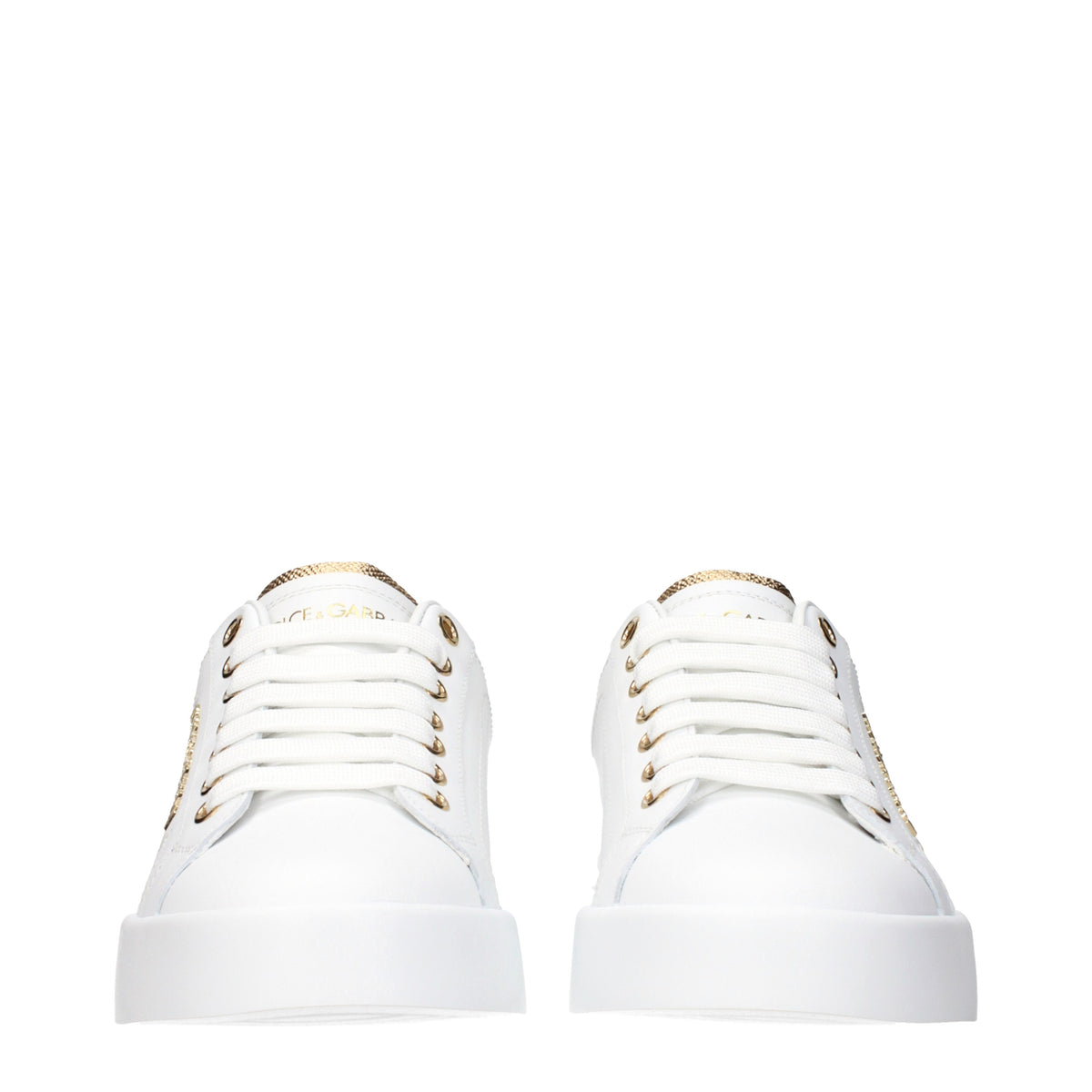 Dolce&Gabbana Sneakers Women Leather White/Gold
