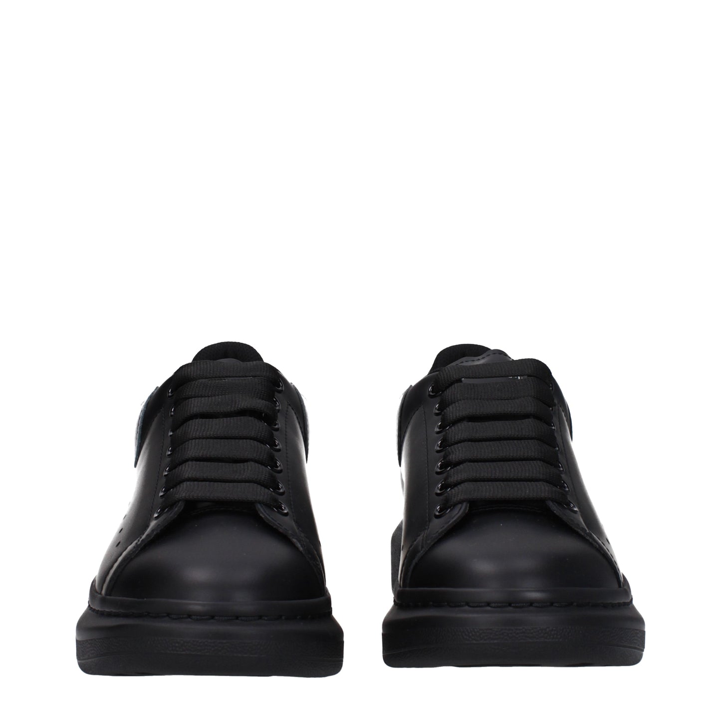 Alexander McQueen Men's Sneakers in Leather Black/Silver