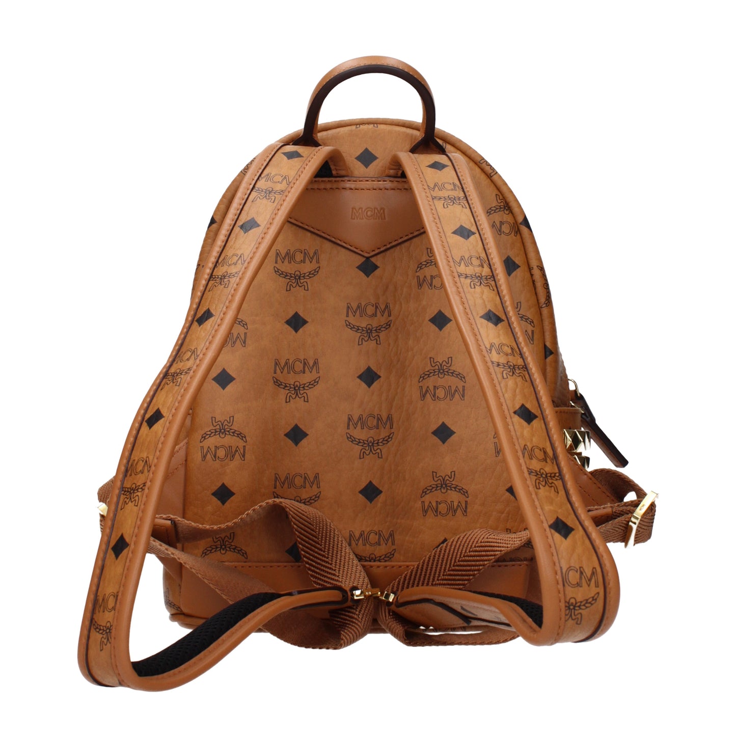 MCM Backpacks and Bumbags Men Fabric  Brown/Cognac