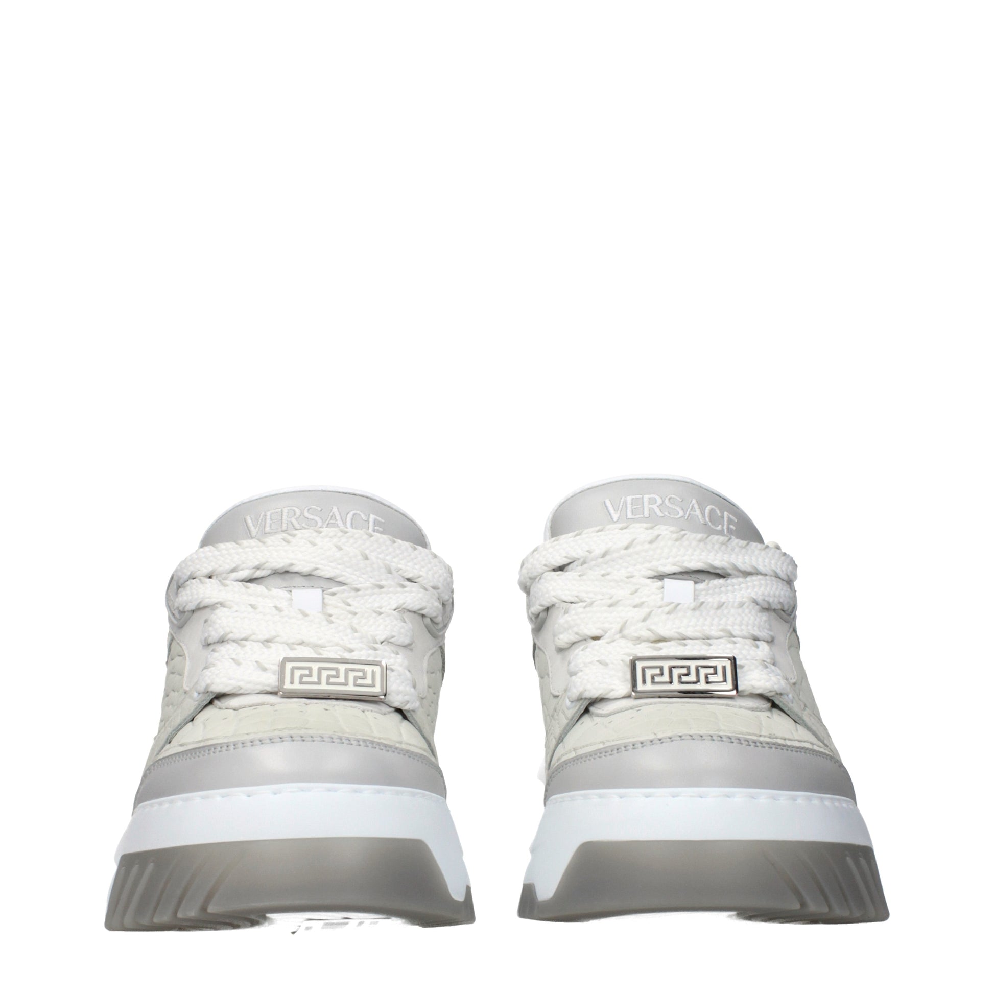 Versace Sneakers Men Leather Gray/Pearl Grey