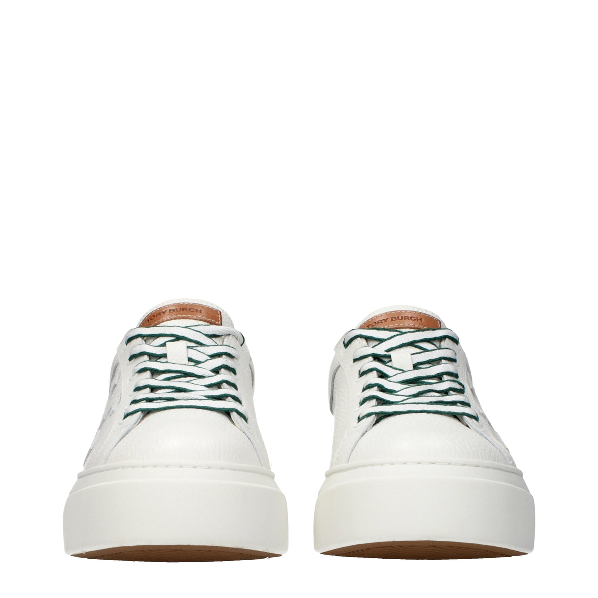 Tory Burch Sneakers Women Leather White/Emerald