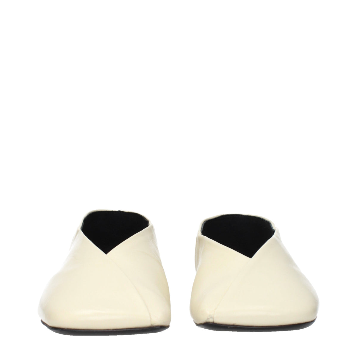 Jil Sander Ballet Flats Women Leather Beige/Chalk