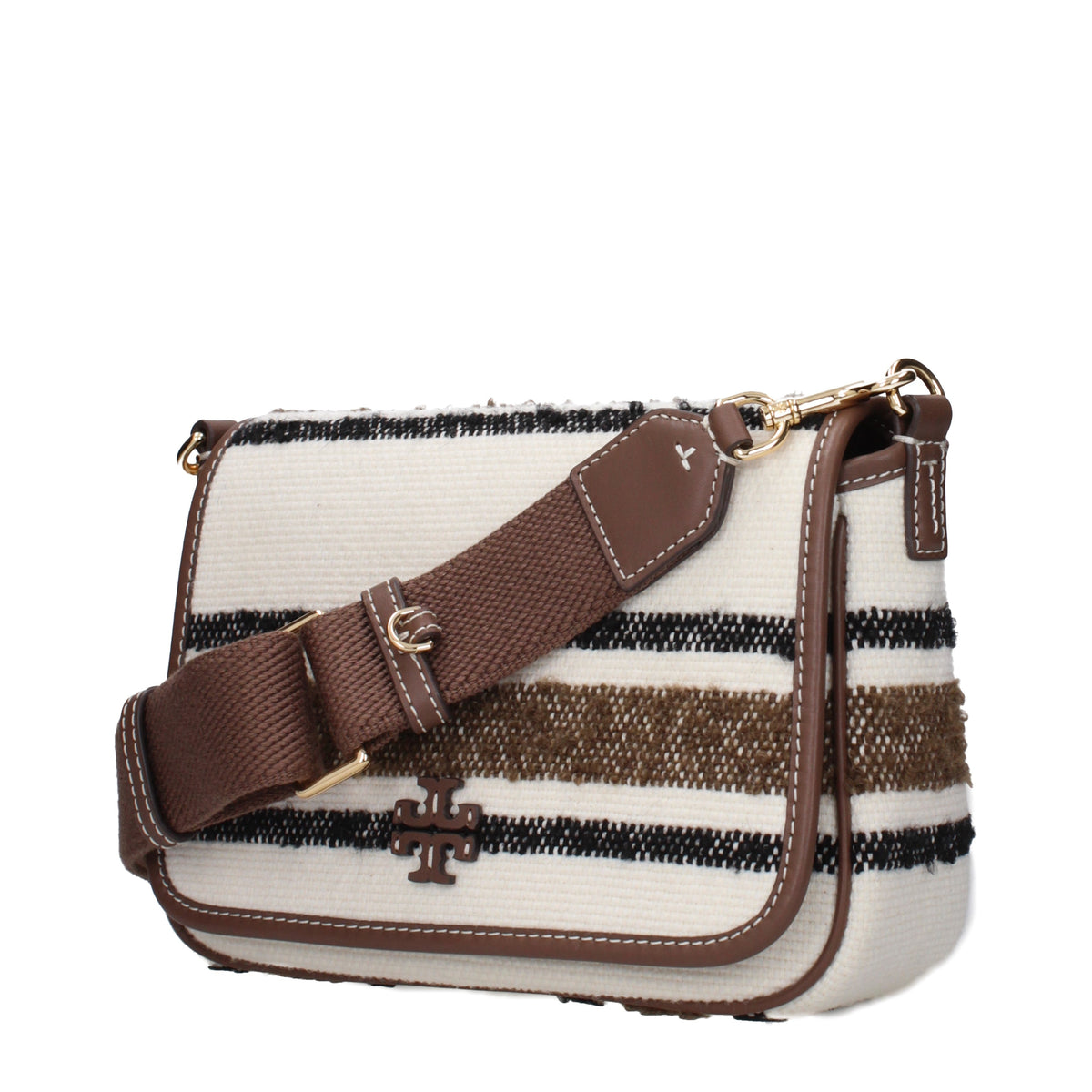 Tory Burch Crossbody Bags Women Fabric  Beige/Brown