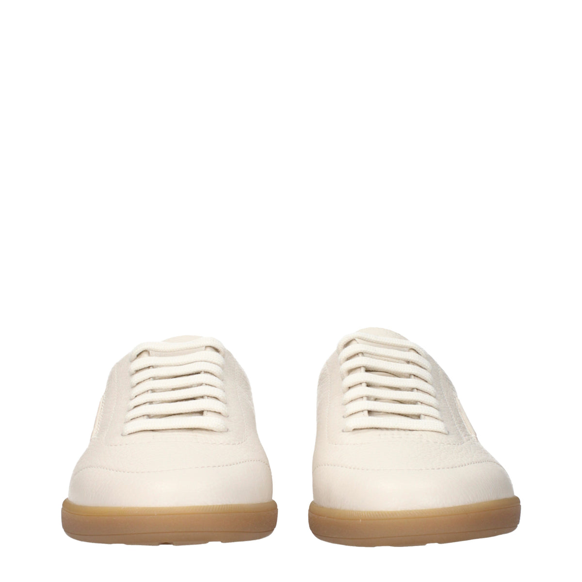 Zegna Sneakers Men Leather Beige/Cream