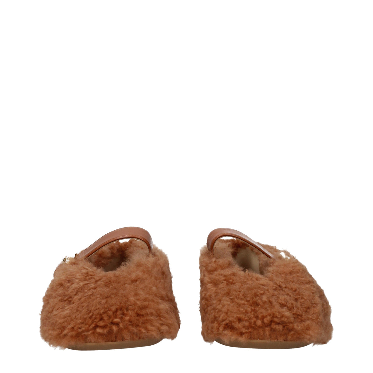 Ferragamo Ballet Flats Women Fur  Brown/Cedar