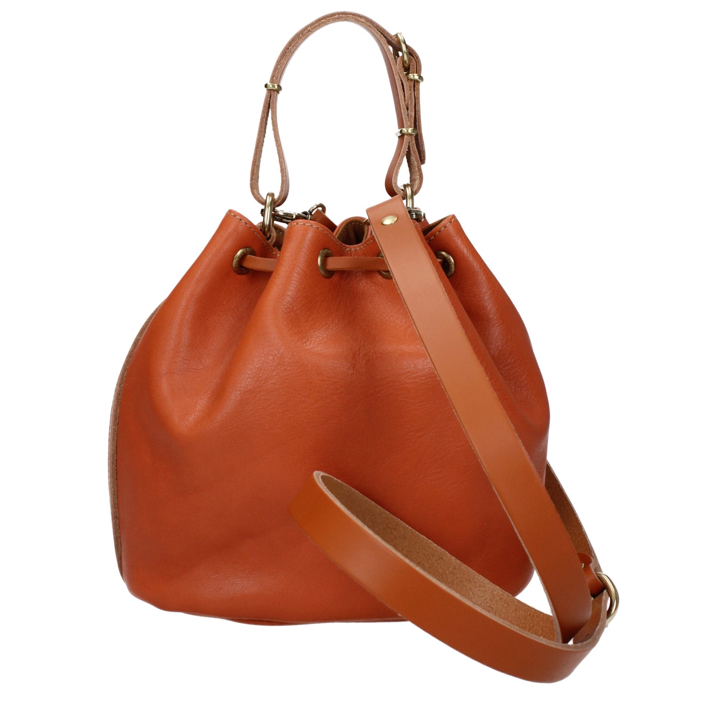 Il Bisonte Handbags Women Leather Orange/Caramel