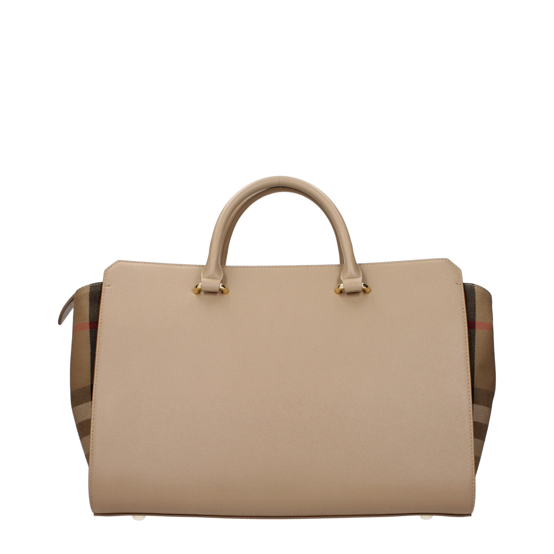 Burberry Handbags Women Leather Beige/Chestnut