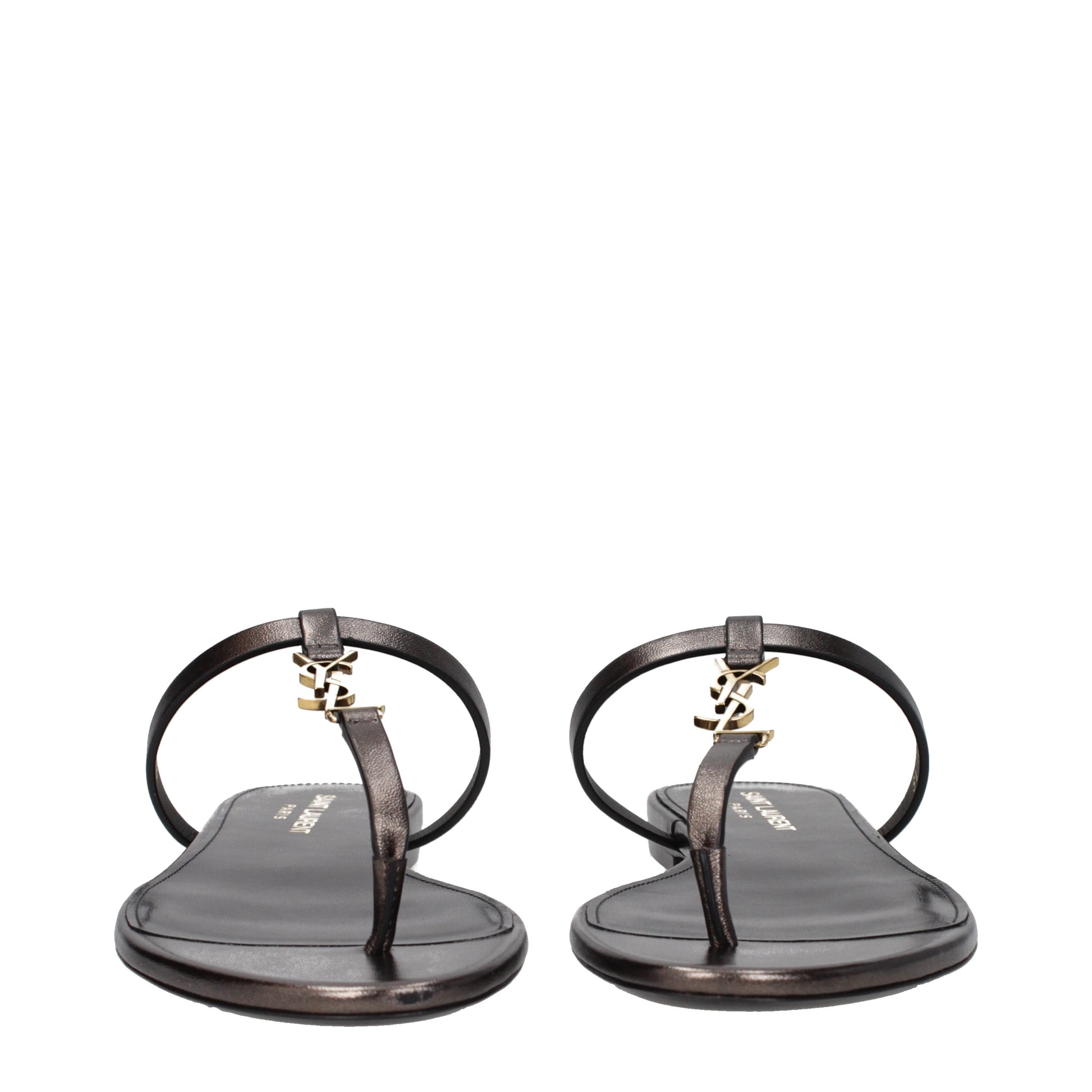 Saint Laurent Women's Flip Flops Leather
