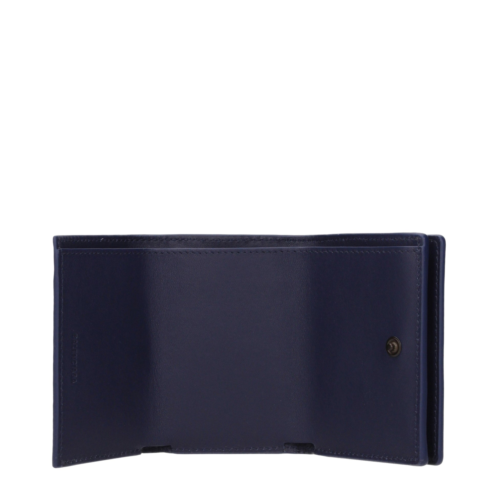 Balenciaga Wallets Women Leather Blue/Sea