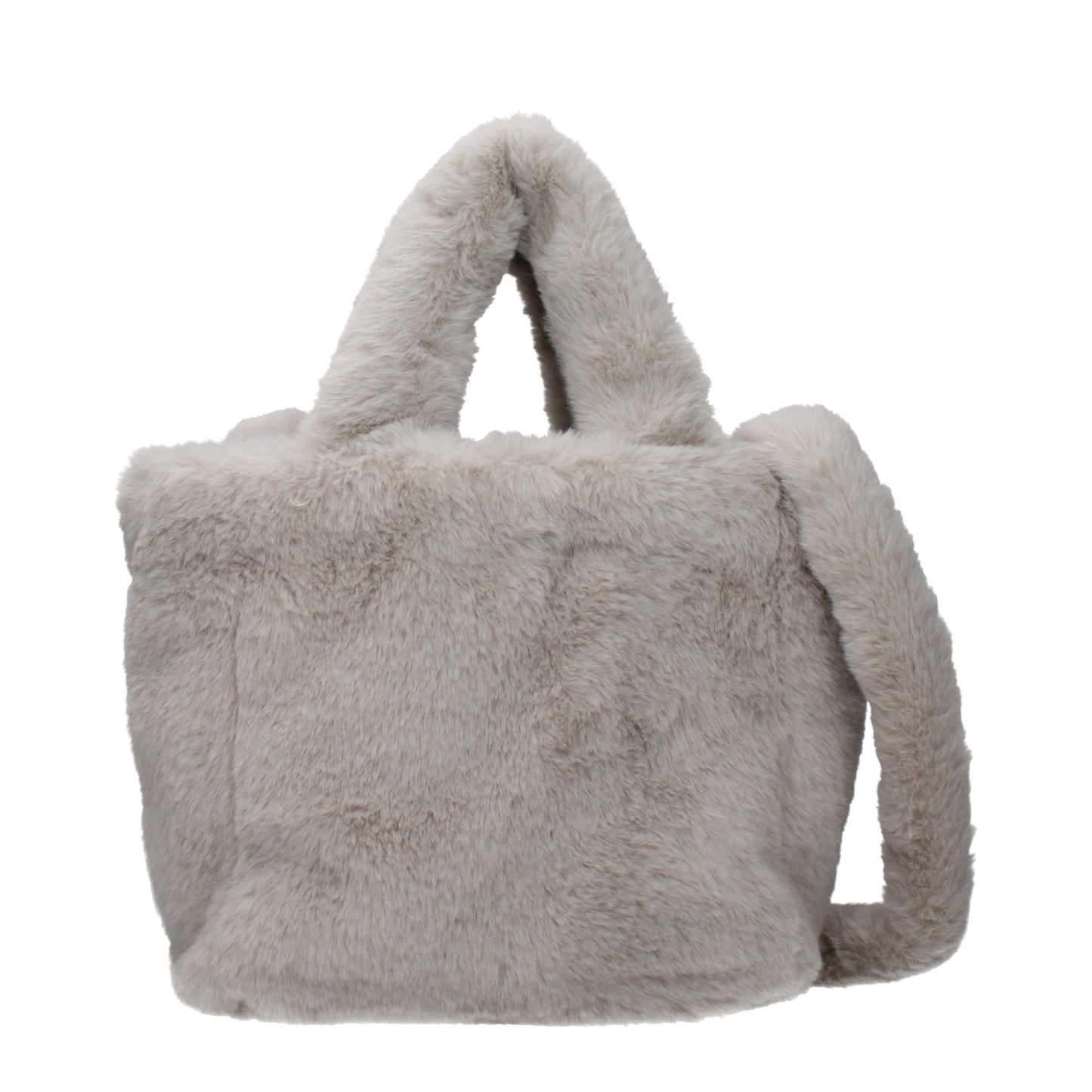 Herno Handbags Women Eco Fur Gray/Light Grey