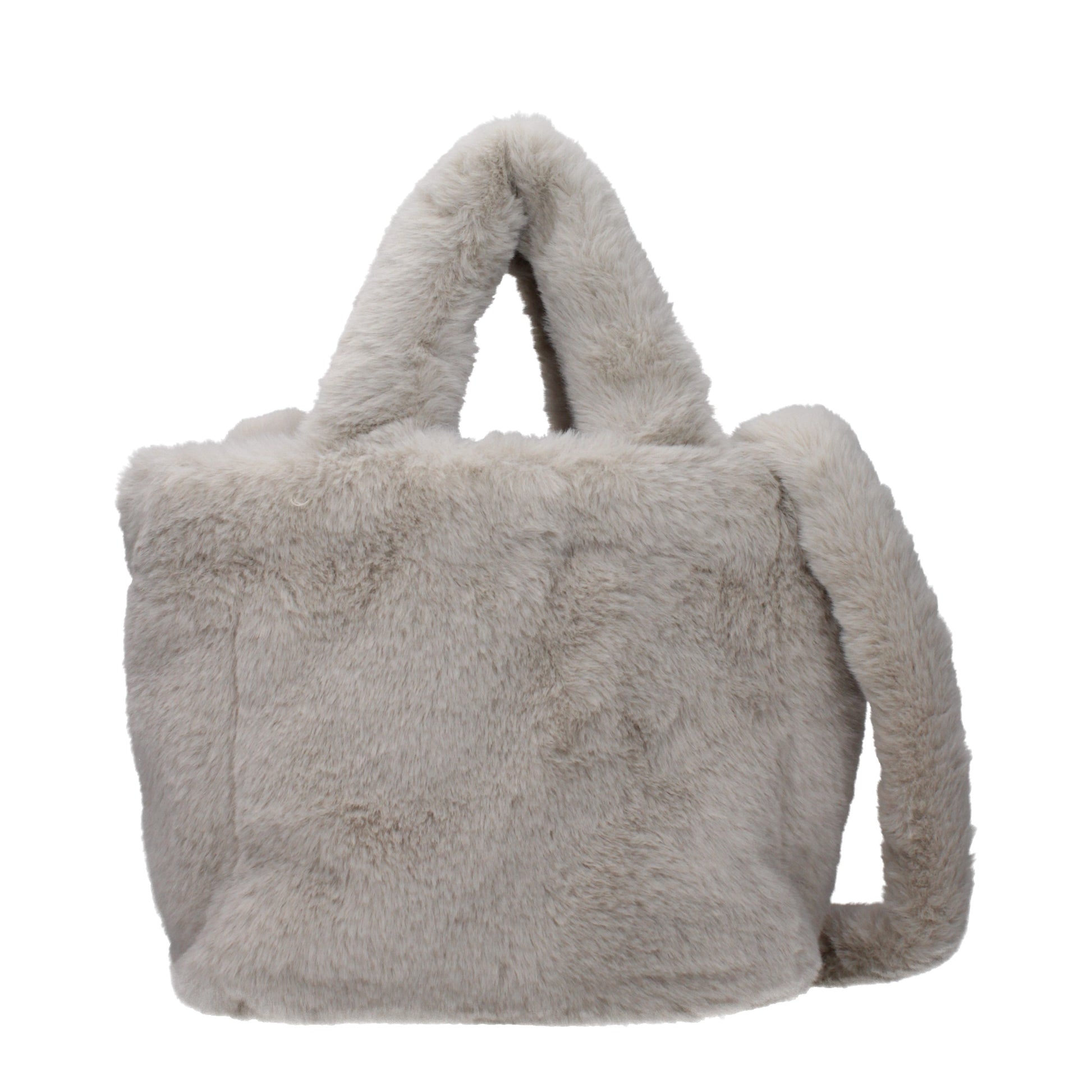 Herno Handbags Women Eco Fur Gray/Light Grey
