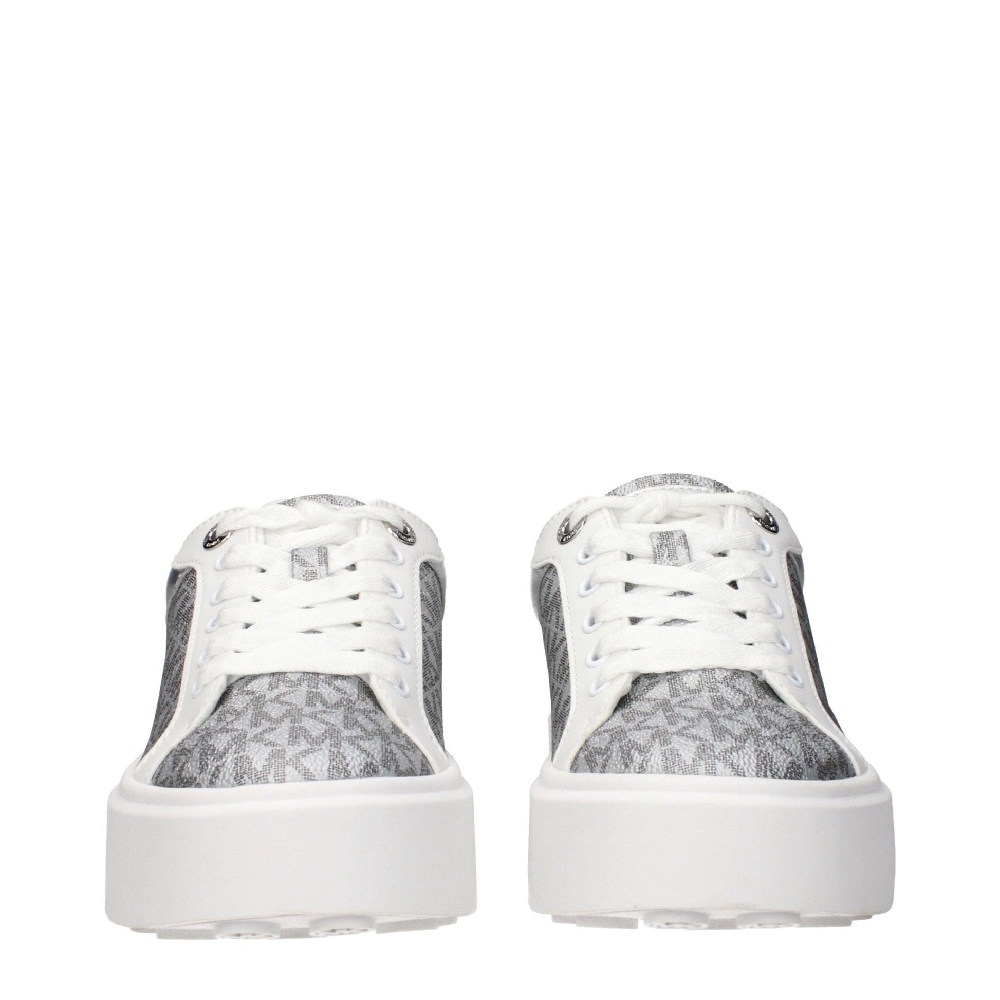 Michael Kors Sneakers Women Fabric  Silver